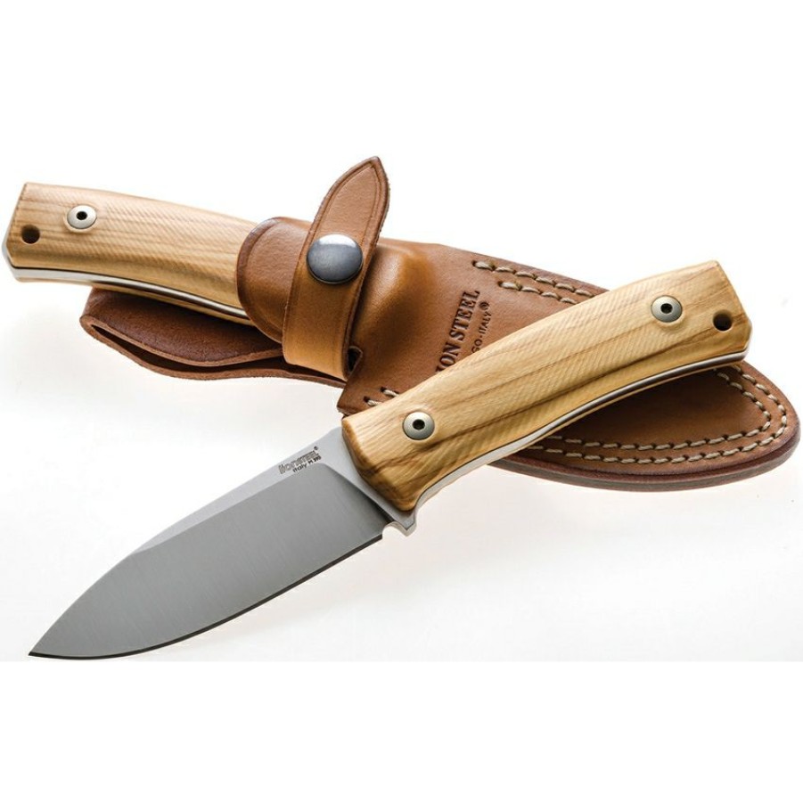 * | Special Lstm4Ul Lion Steel M4 Fixed Blade Knife Olive Wood