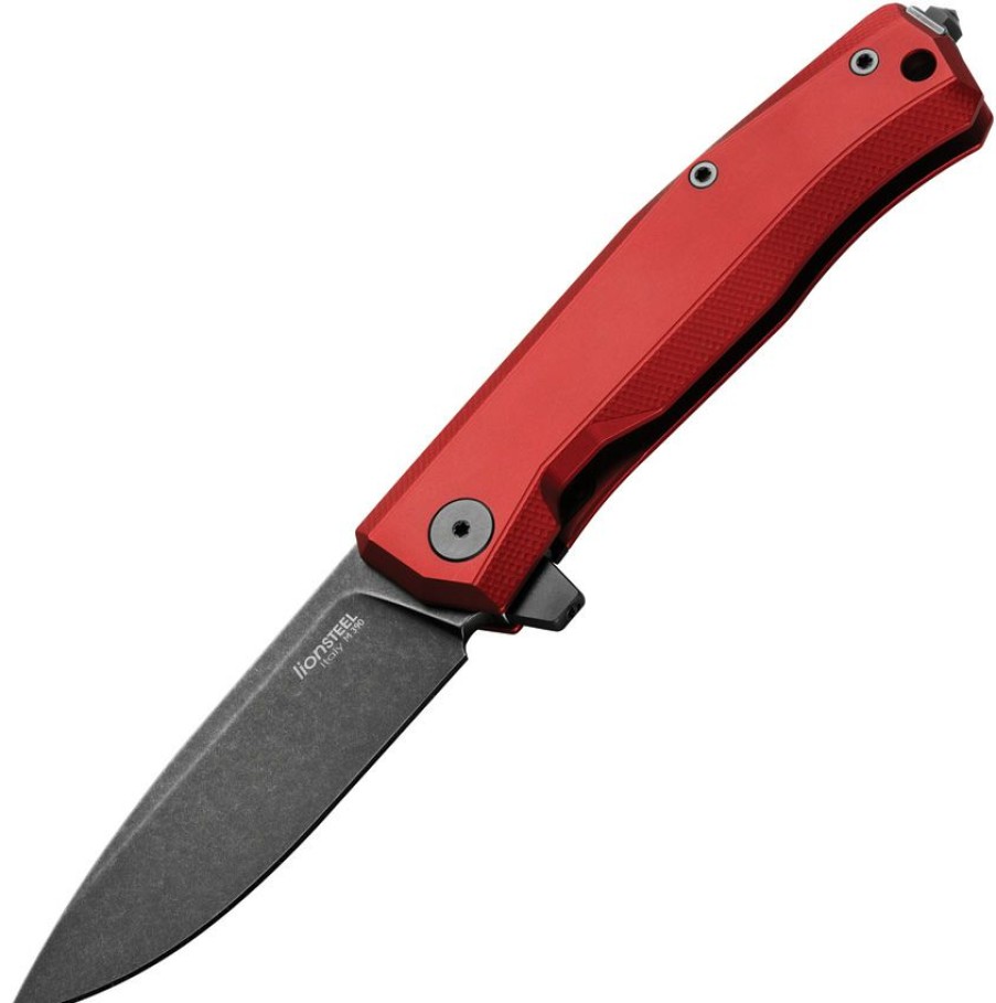 * | Online Lstmt01Arb Lion Steel Myto Framelock Pocket Knife Aluminum Red