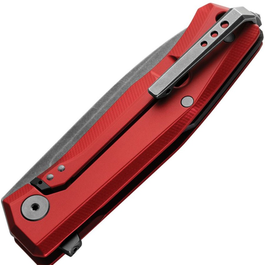 * | Online Lstmt01Arb Lion Steel Myto Framelock Pocket Knife Aluminum Red