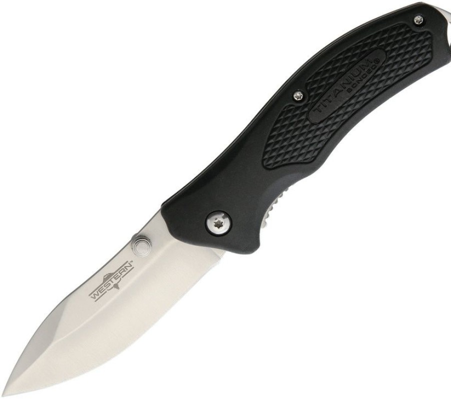 * | Tendy Style W19163 Western Blacktrax Linerlock Pocket Knife