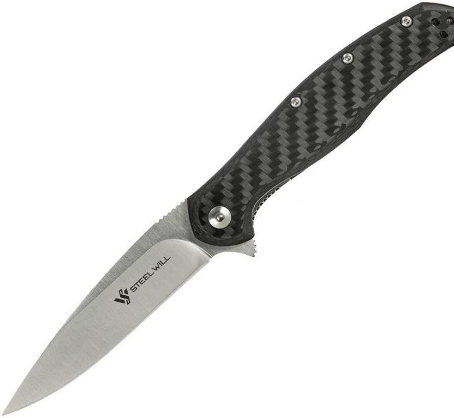 * | Lower Prices Smgf45M71 Steel Will Intrigue Linerlock Pocket Knife Carbon Fiber