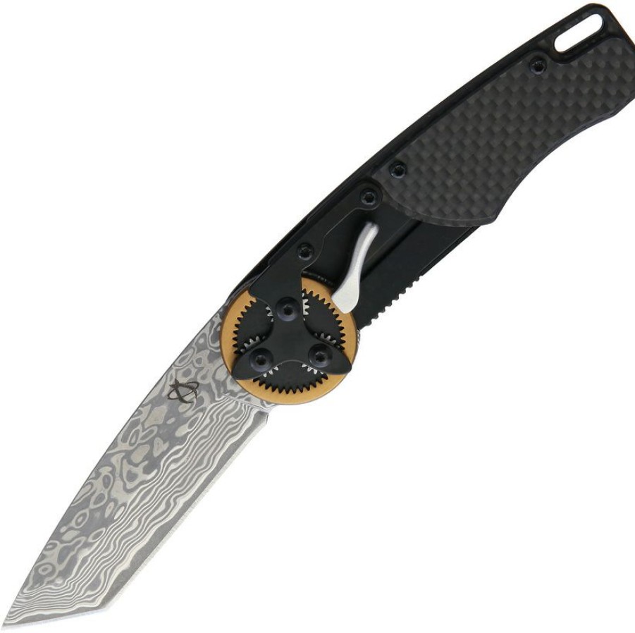 * | Special Man2028T Mantis Gearhead Linerlock Pocket Knife Damascus Carbon Fiber