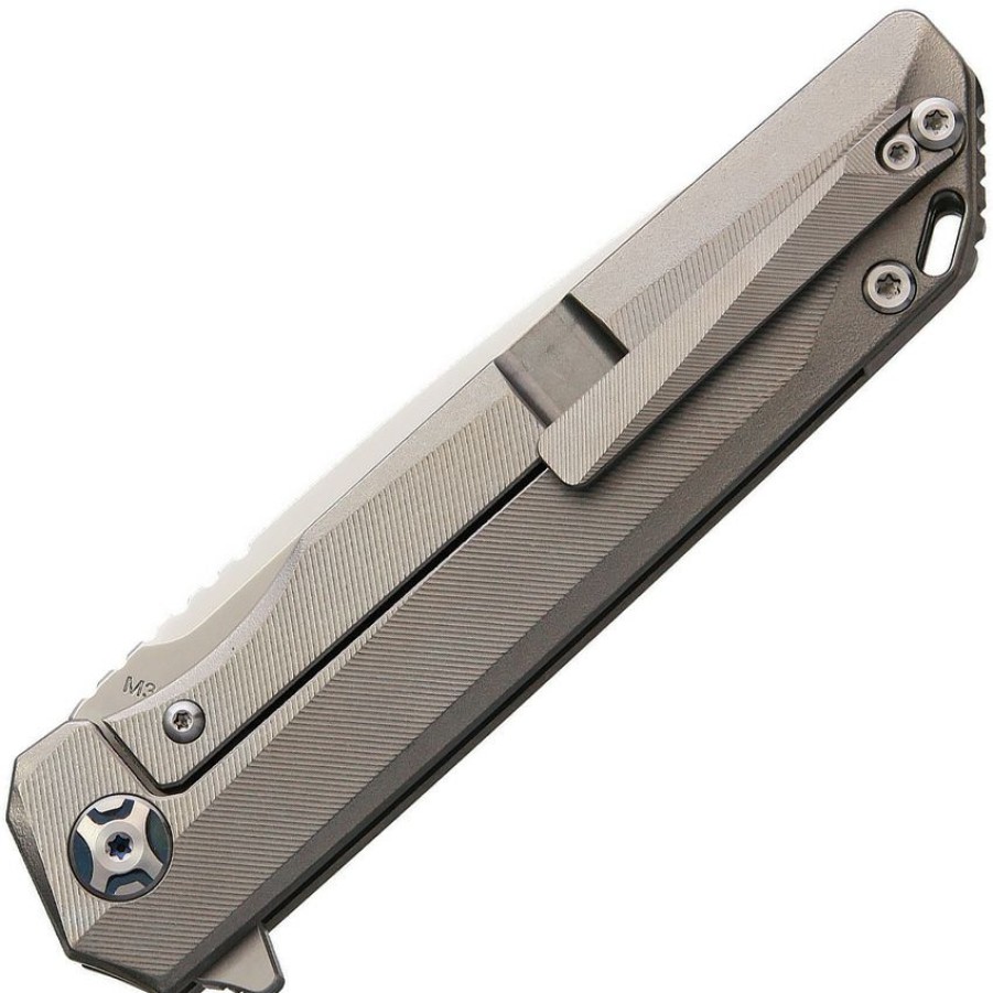 * | Exclusive Design Ch3507 Framelock Pocket Knife Stonewash