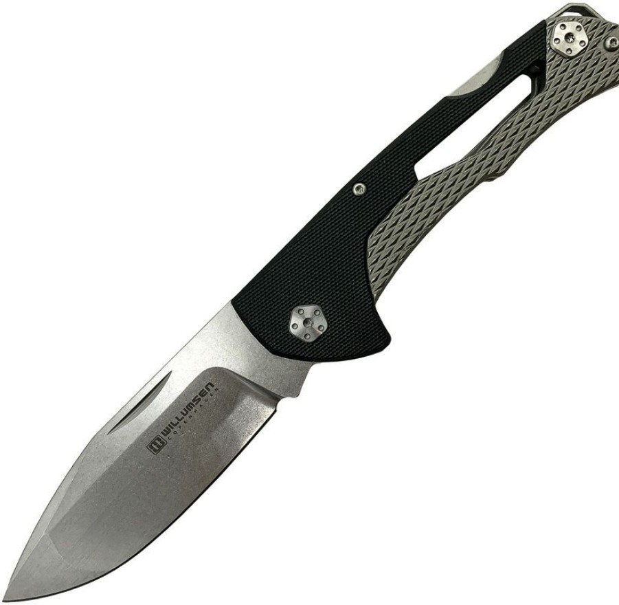 * | Exclusive Design Wlm003B Willumsen Copenhagen Cobra Ace Lockback Pocket Knife Stonewash Black