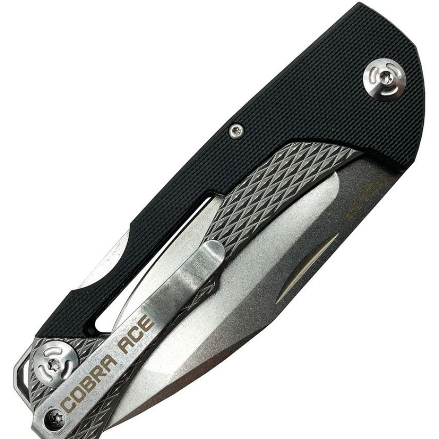 * | Exclusive Design Wlm003B Willumsen Copenhagen Cobra Ace Lockback Pocket Knife Stonewash Black