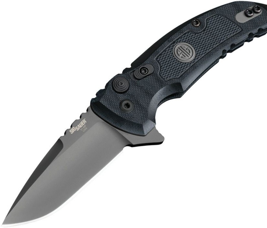 * | Online Sig16172 Sig X-1 Microflip Button Lock Pocket Knife