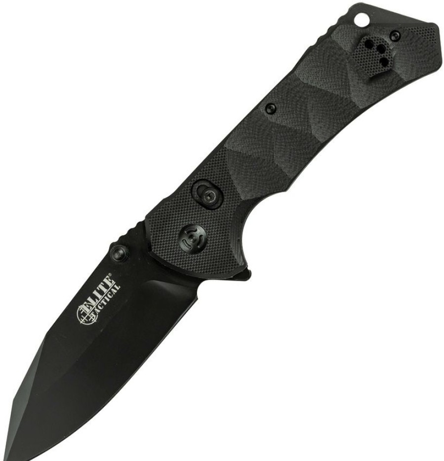 * | Exclusive Design Etfdr005Bk Elite Tactical Parallax Rapid Lock Pocket Knife