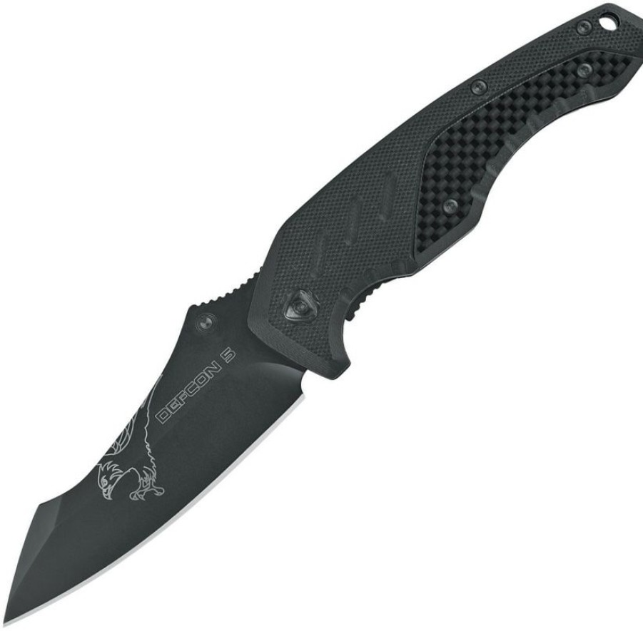 * | Cheap D5K011 Defcon 5 Kilo Linerlock Pocket Knife A/O Black