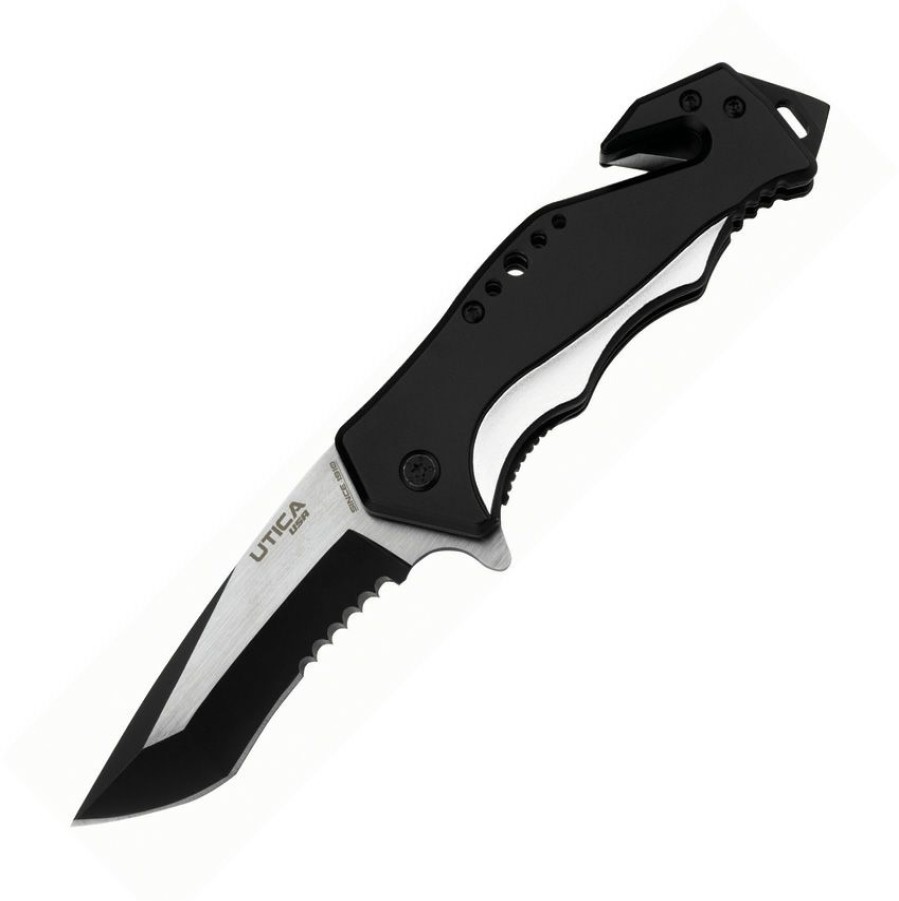 * | 100% Guarantee Utk911839Cp Utica Rescue Series Linerlock Pocket Knife