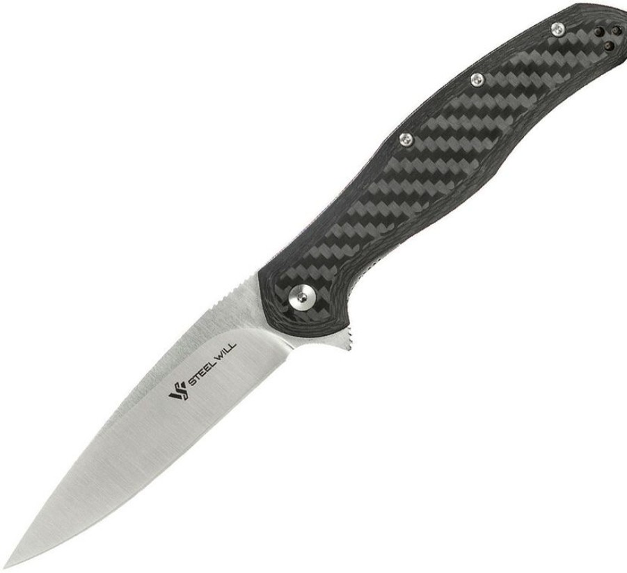 * | Cheaper Smgf4571 Steel Will Intrigue Linerlock Pocket Knife Carbon Fiber