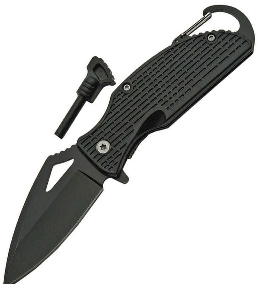 * | Clearance Sale Cn300454Bk Camping Linerlock Pocket Knife Black