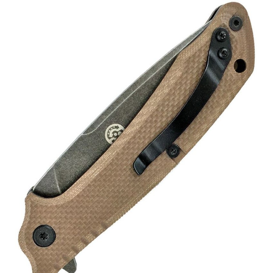 * | Online Sales Ab026T Abkt Tac Predator Linerlock Pocket Knife Tan