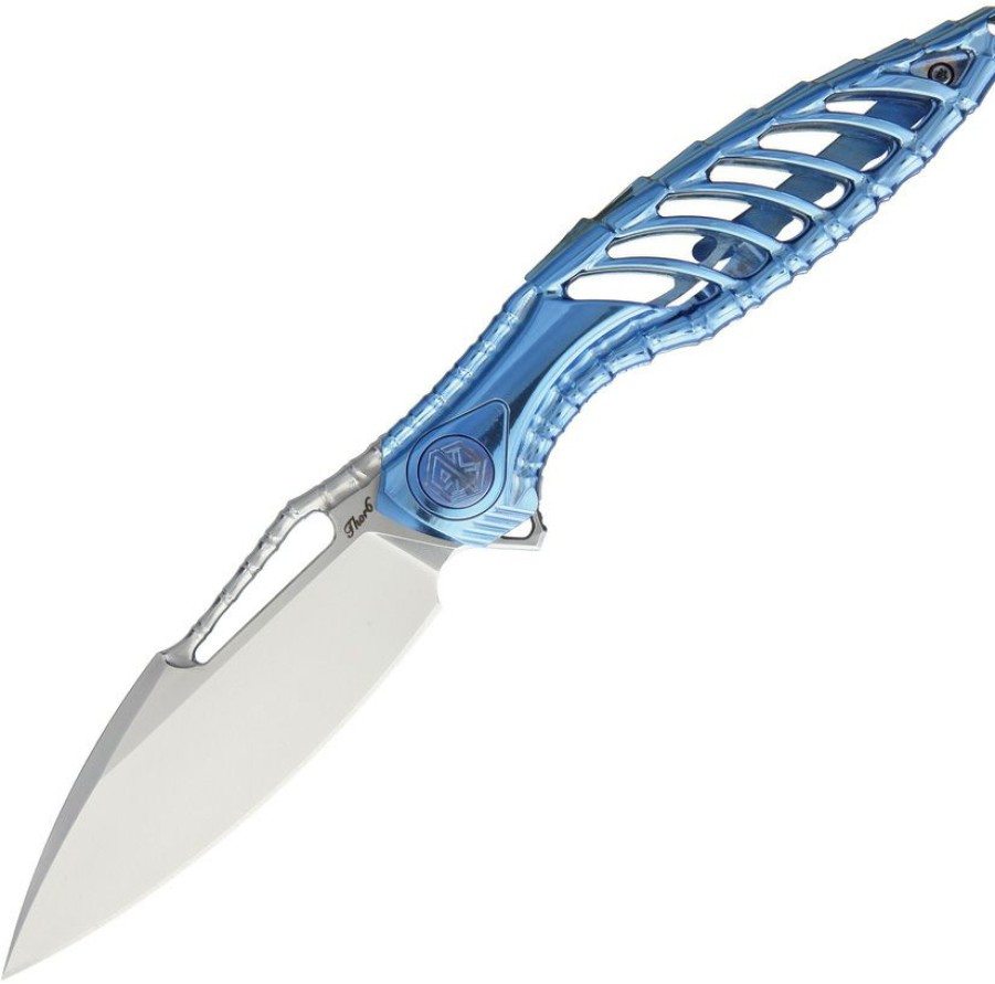 * | Reliable Quality Rkthor6B Rike Knife Thor 6 Framelock Pocket Knife Blue