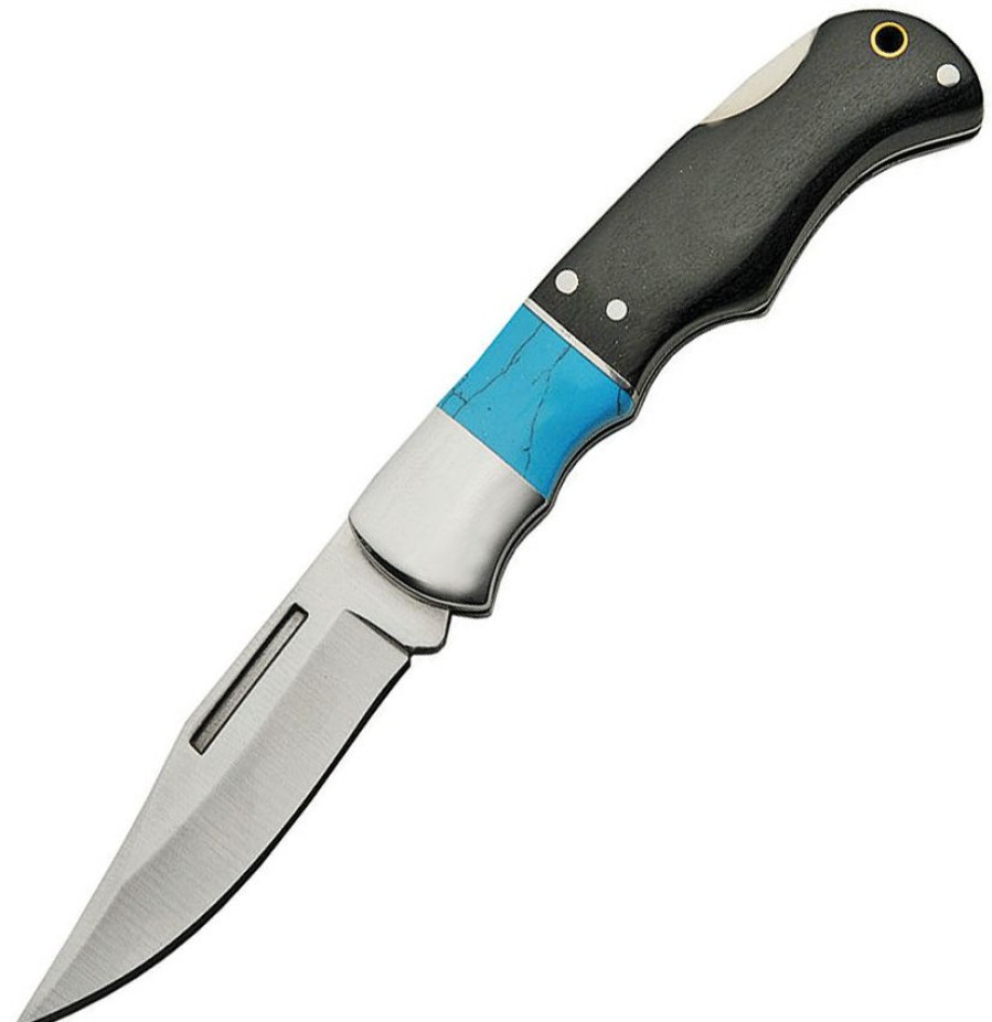 * | Top Selling Cn211449Bk Lockback Pocket Knife Black Pakkawood