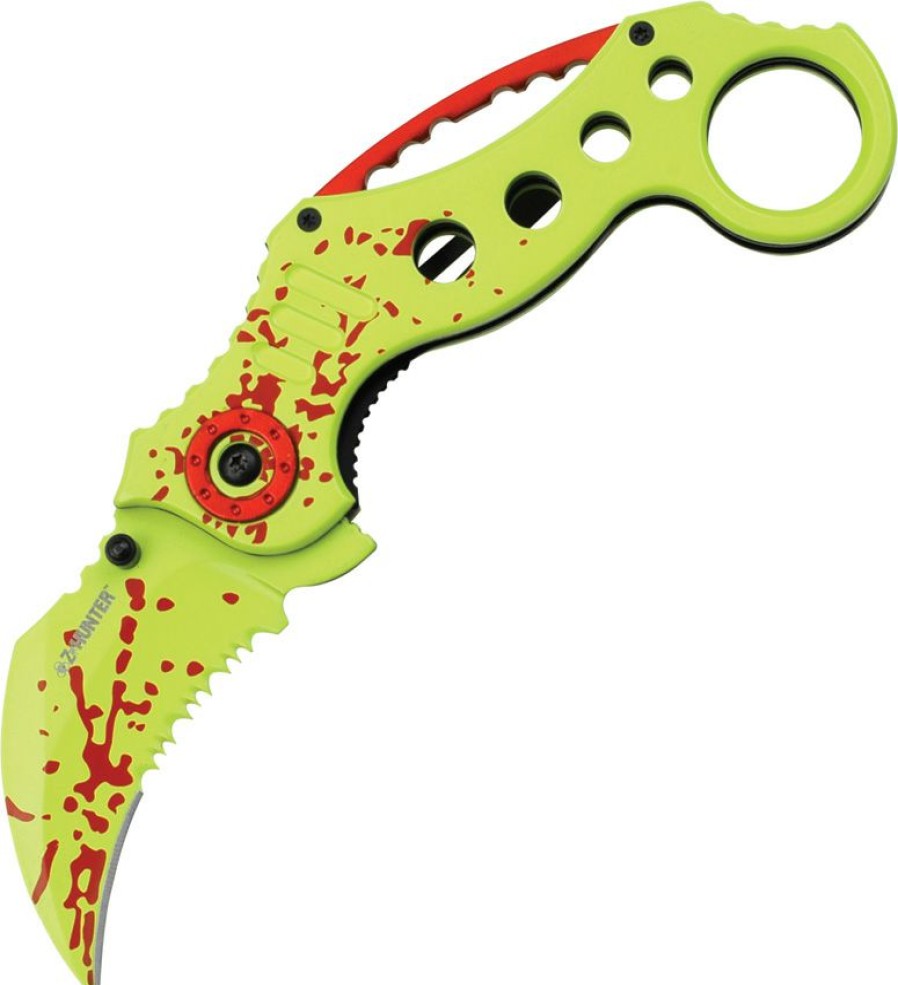 * | Reliable Quality Zb051Gr Z-Hunter Karambit A/O Linerlock Knife Yellow