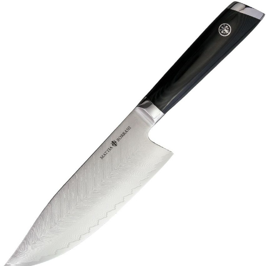 * | Top Selling B087A Mattia Borrani Cutlery Bowie Chef Knife 7In Damascus