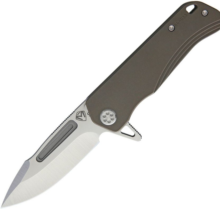 * | Cheap Md200Sst36A1 Medford Knives Proxima Framelock Pocket Knife Bronze