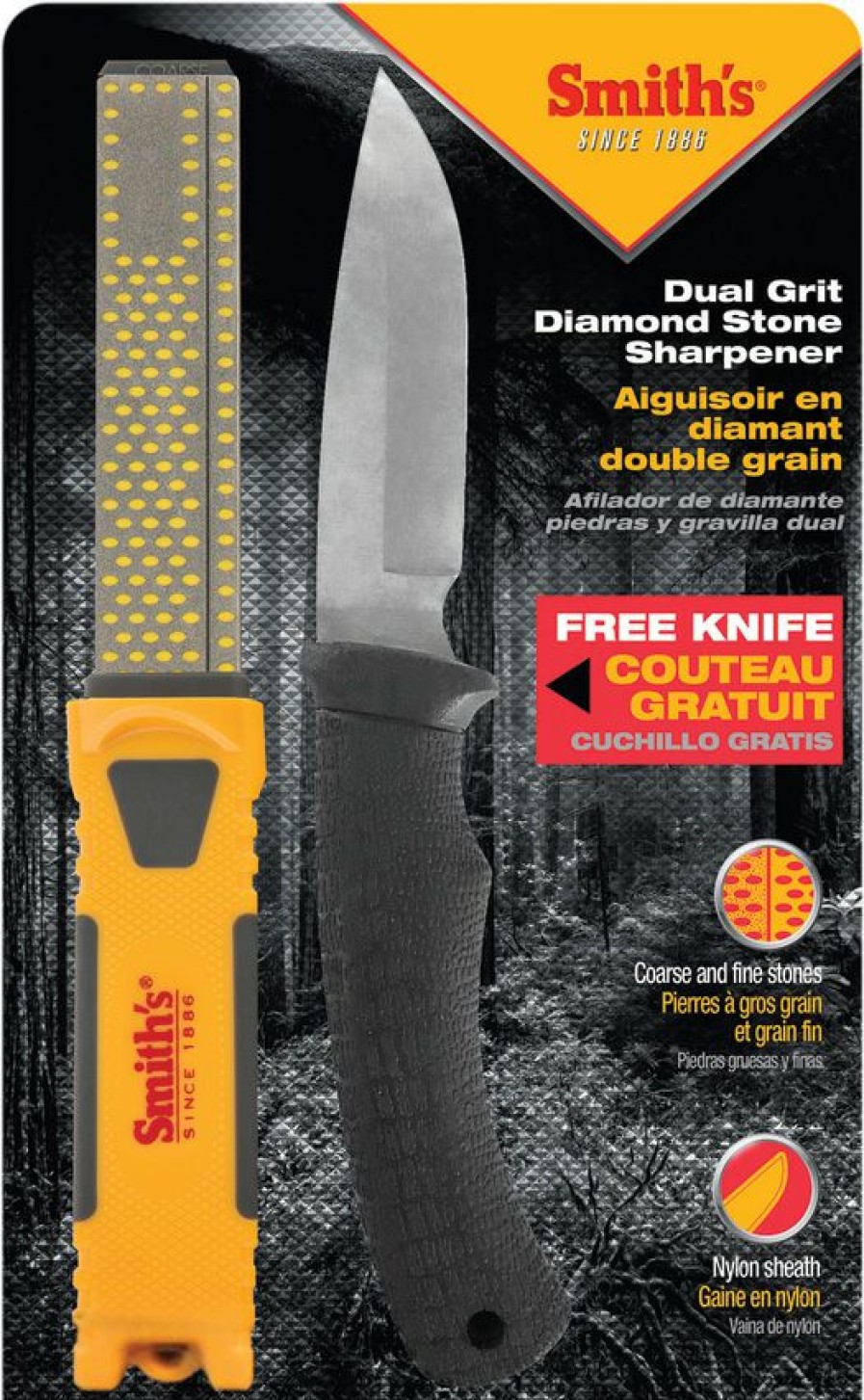 * | Exclusive Design Ac50936 Smith'S Fixed Blade Knife And Sharpener Combo