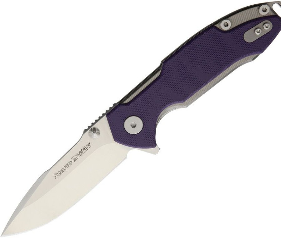 * | Latest V5954Gp Viper Storm Linerlock Pocket Knife Purple