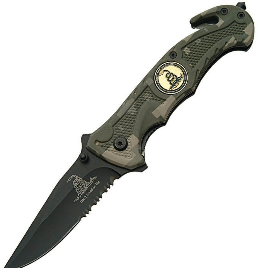 * | Lower Prices Cn300244Cm Don'T Tread On Me Linerlock Pocket Knife