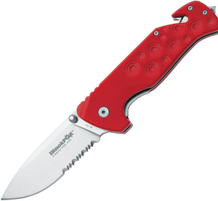 * | Quick Delivery Bf737 Black Fox Red Action Linerlock Pocket Knife