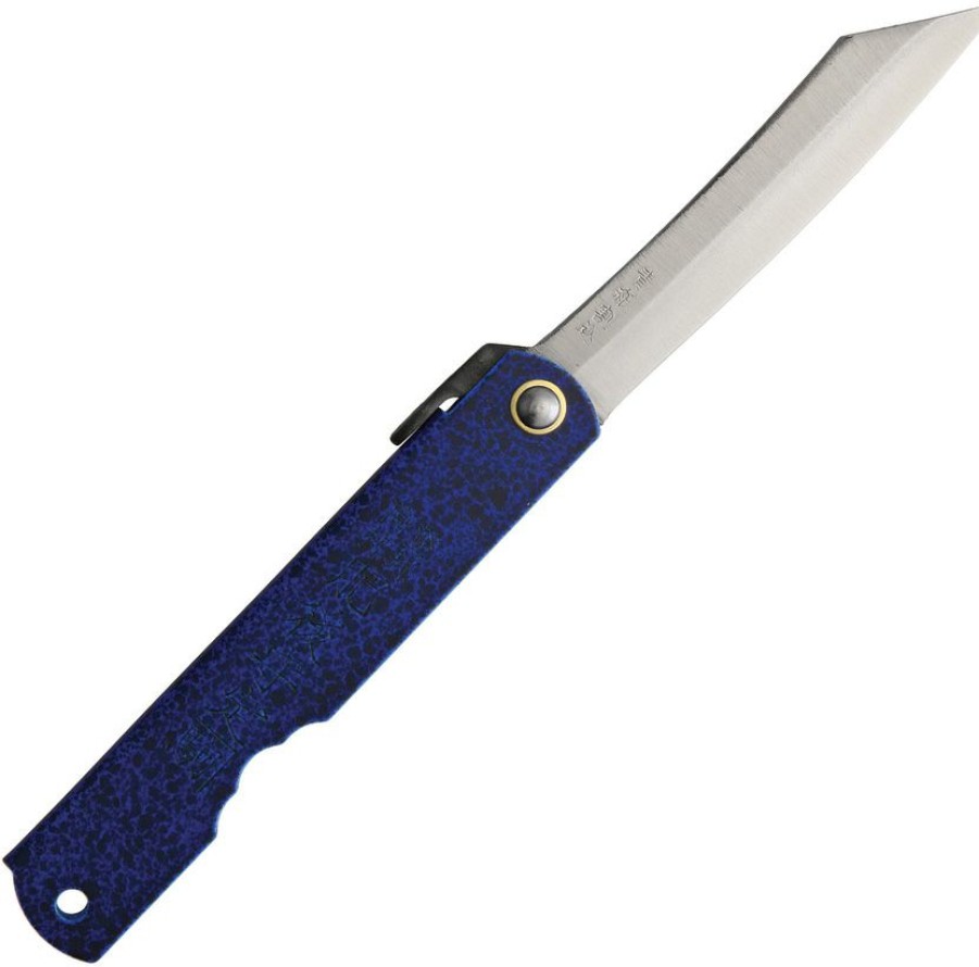 * | Tendy Style Higoc8 Higonokami No 8 Folder Pocket Knife Blue Paper Steel