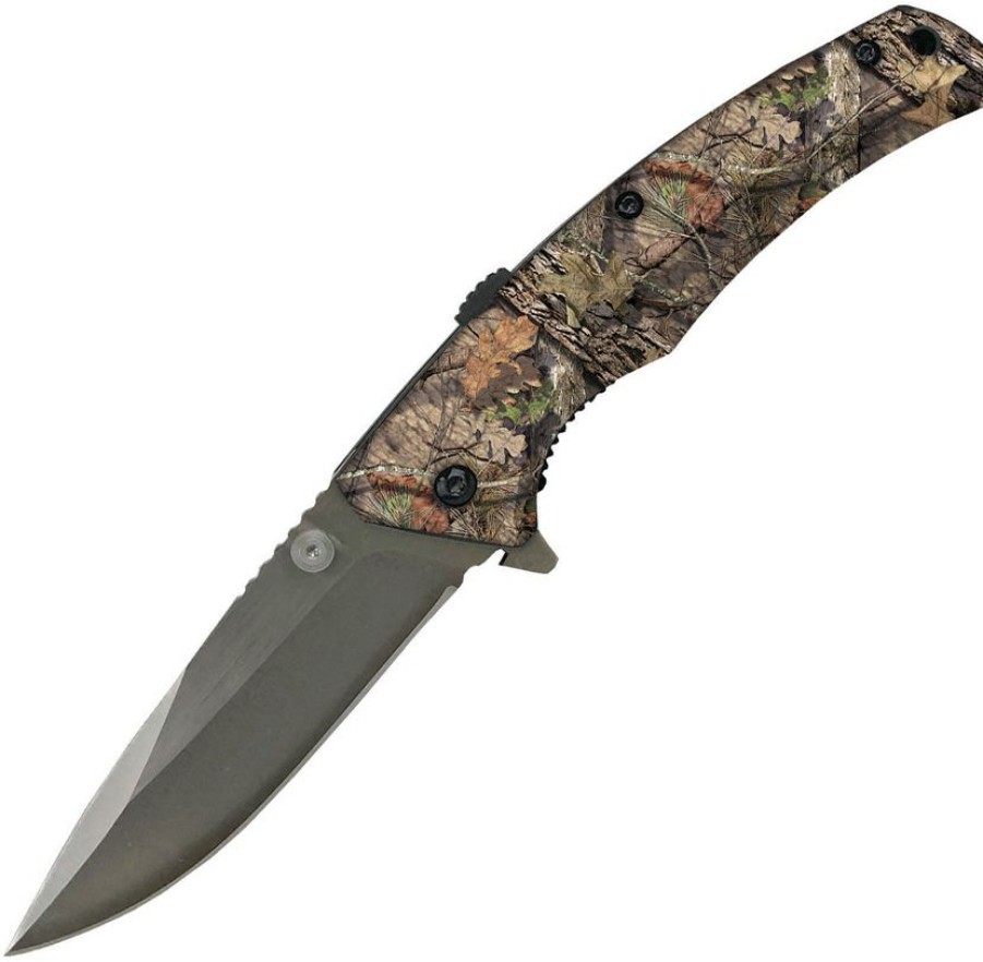 * | Top Sellers Ab041M Abkt Tac Mossy Oak Sidewinder A/O Linerlock Pocket Knife