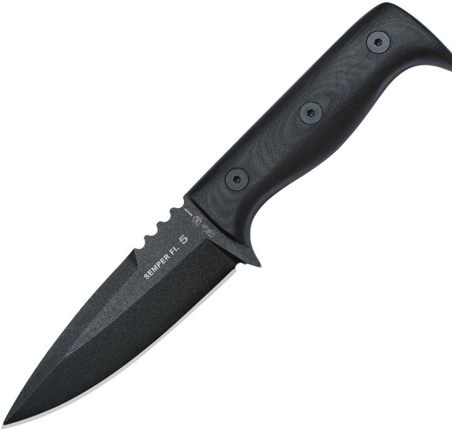 * | Online Sales Nie132N Nieto Semper Fi 5 Fixed Blade Knife Black