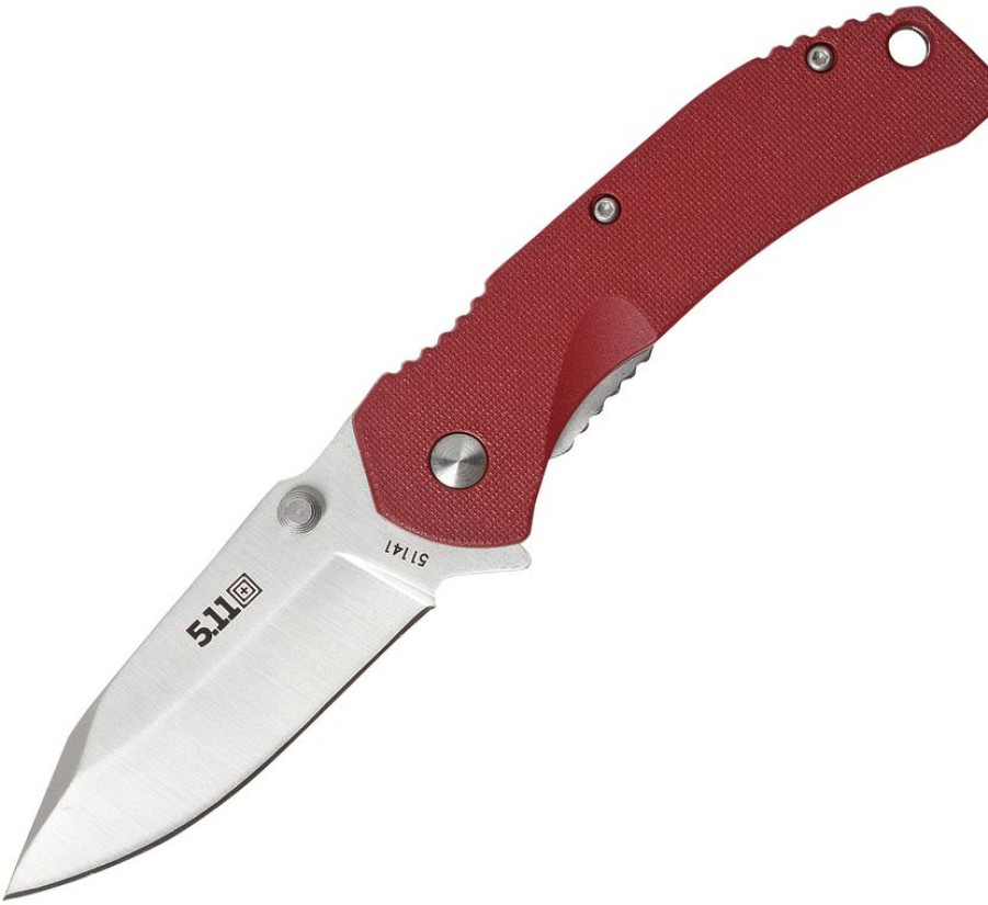 * | Best Quality Ftl51141475 5.11 Tactical Inceptor Curia Framelock Pocket Knife Red