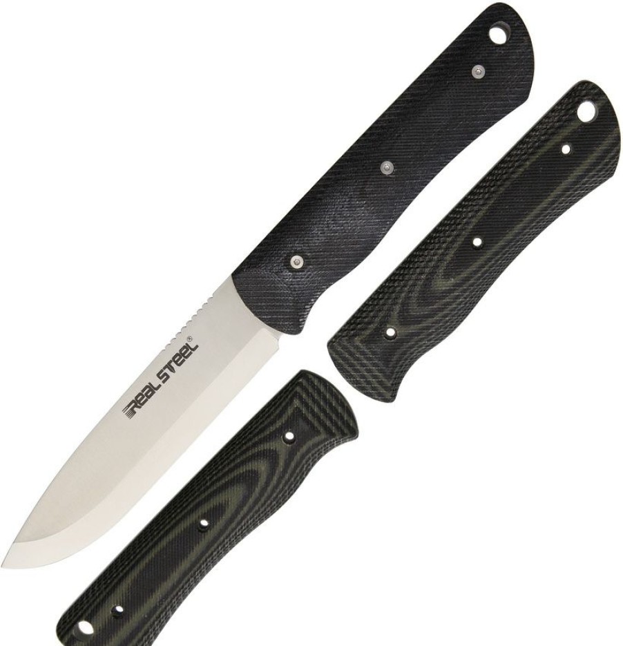 * | Best Quality Rs3714 Real Steel Black And Green Bushcraft Hunting Knife Set