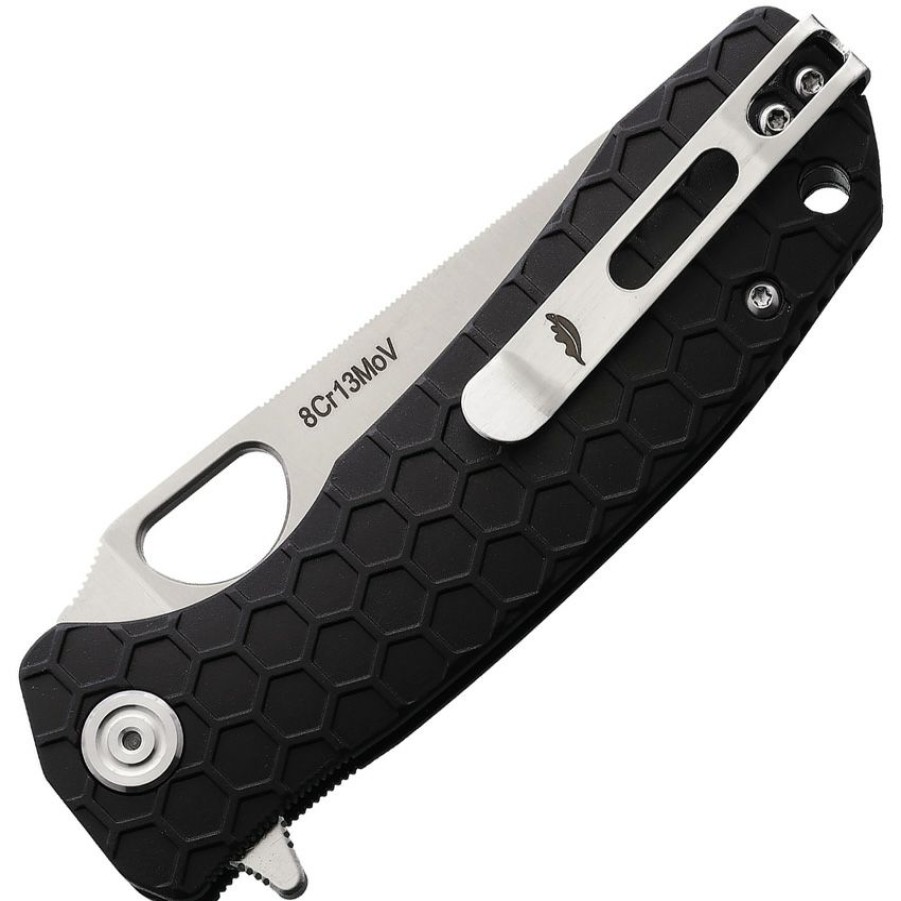 * | Reliable Quality Hb1298 Honey Badger Medium Leaf Linerlock Pocket Knife Black