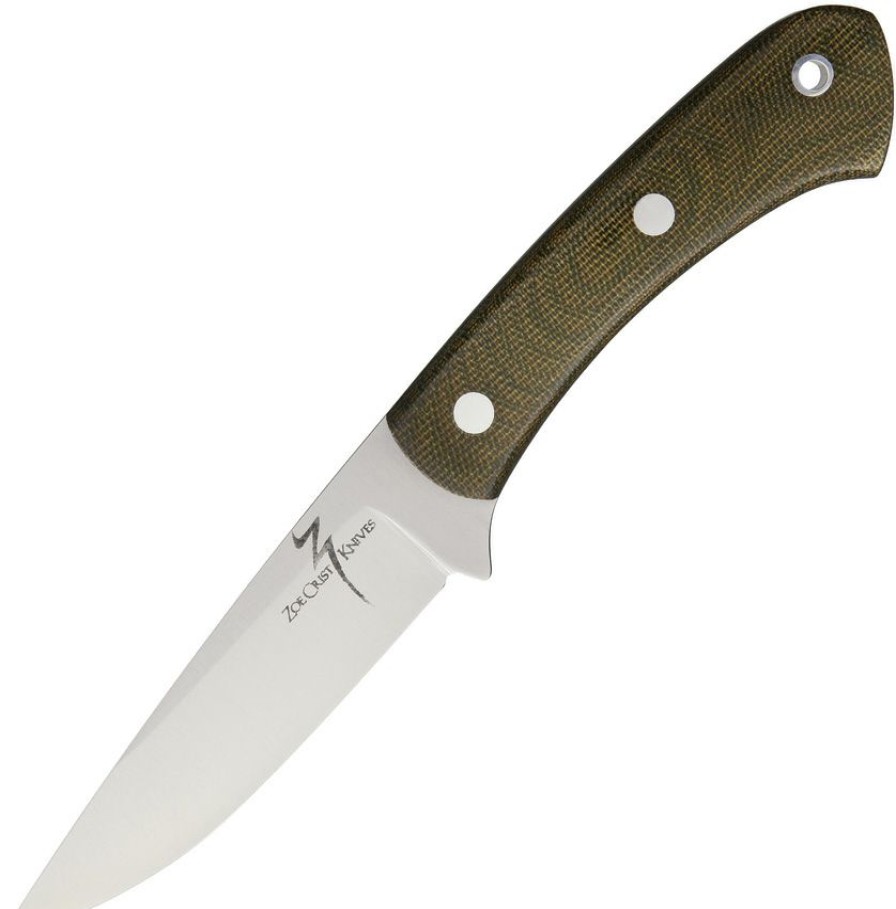 * | Reliable Quality Zkkmgc Zoe Crist Knives Kestrel Knife Green Canvas Micarta